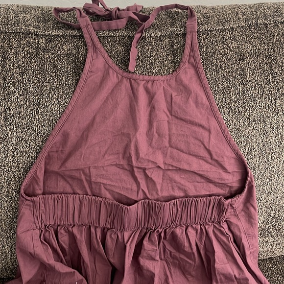 FREE PEOPLE ENDLESS SUMMER BEACHSIDE TIDE HALTER MAXI DRESS BURGUNDY WINE Sz XS - Picture 7 of 17